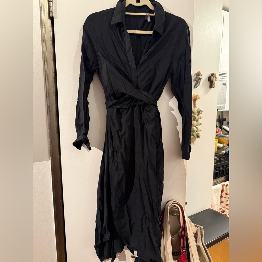All Saints Black Long Sleeve Dress